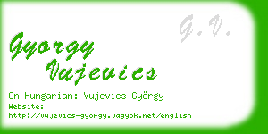 gyorgy vujevics business card